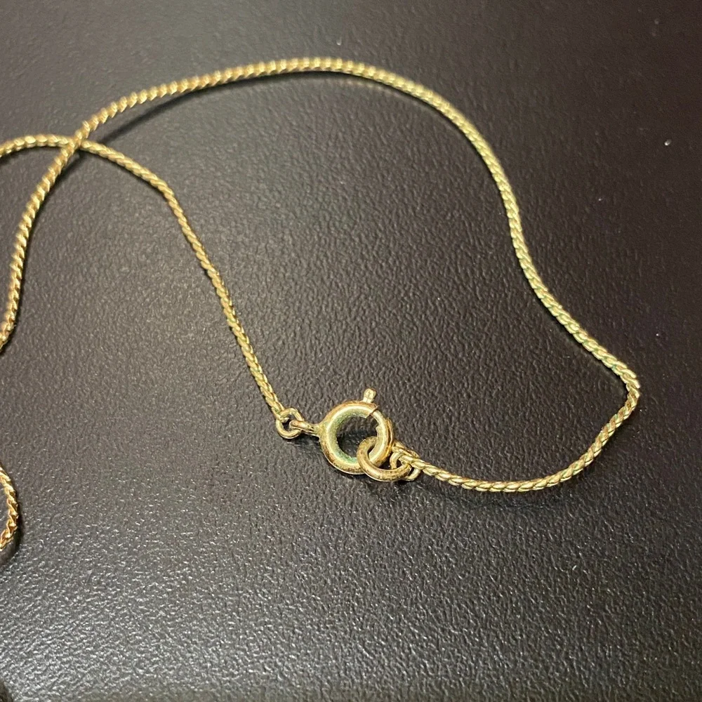 Vintage 30” Gold and Pink Pearl Pendant Necklace
